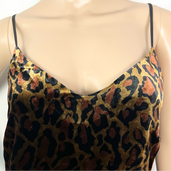 NEW L’AGENCE REVOLVE LEOPARD PRINT VELVET SLIP DRESS - Picture 3 of 11